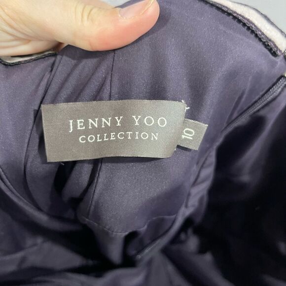 Jenny Yoo Plum Aiden Style 1282 Strapless Dress Sz 10 - Picture 6 of 8